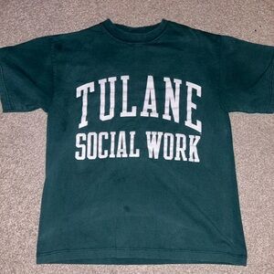 Gear for Sports Big Cotton Women’s Medium Green Tulane Social Work Tee